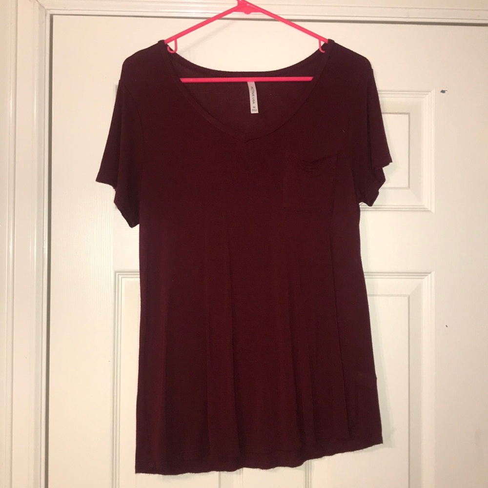 Maroon Pocket Tee